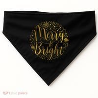 Merry & Bright Christmas Patterns USA-Made Doggie Bandana thumb 0
