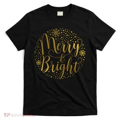 Merry & Bright Christmas Patterns T-Shirt