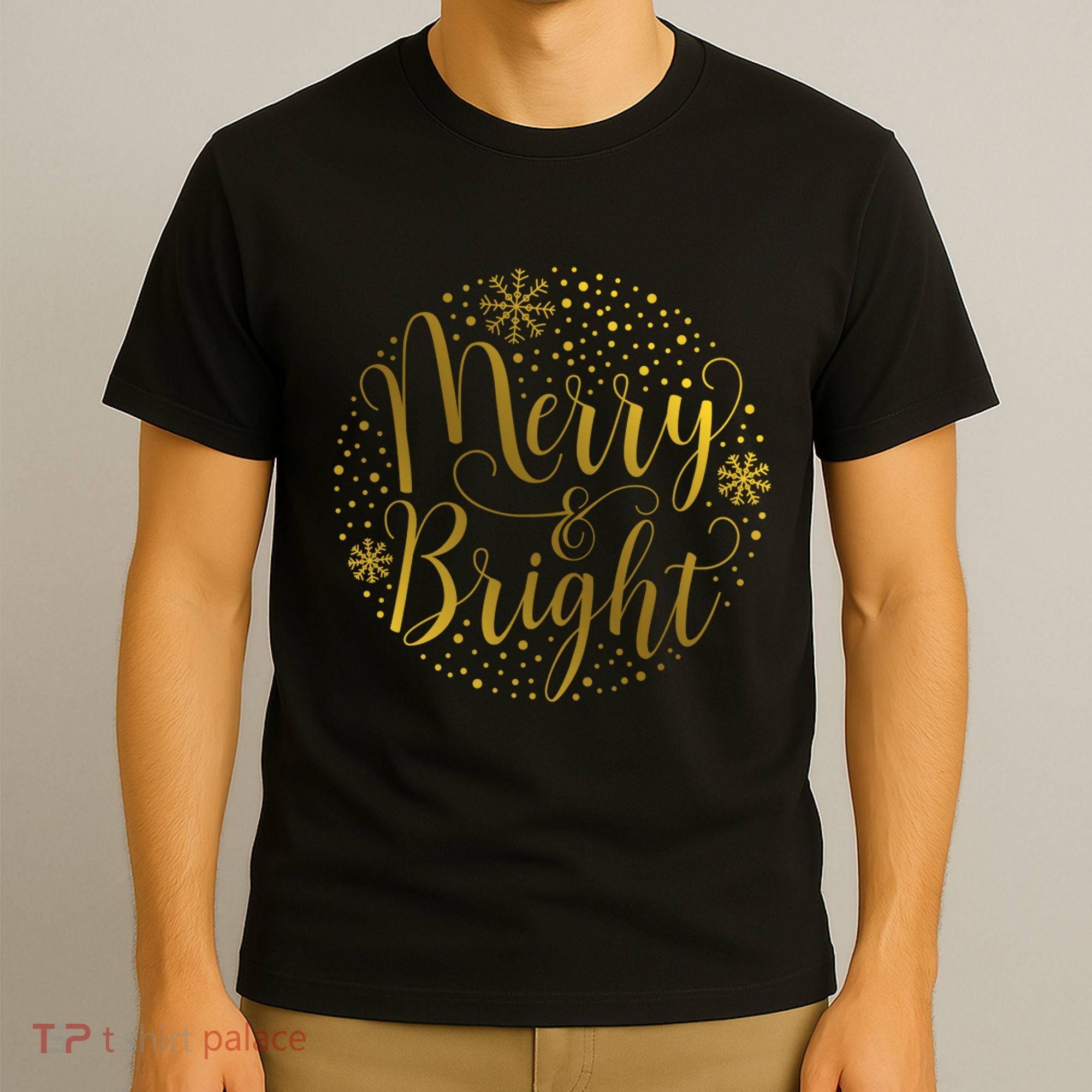 Merry & Bright Christmas Patterns T-Shirt
