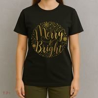 Merry & Bright Christmas Patterns T-Shirt thumb 4