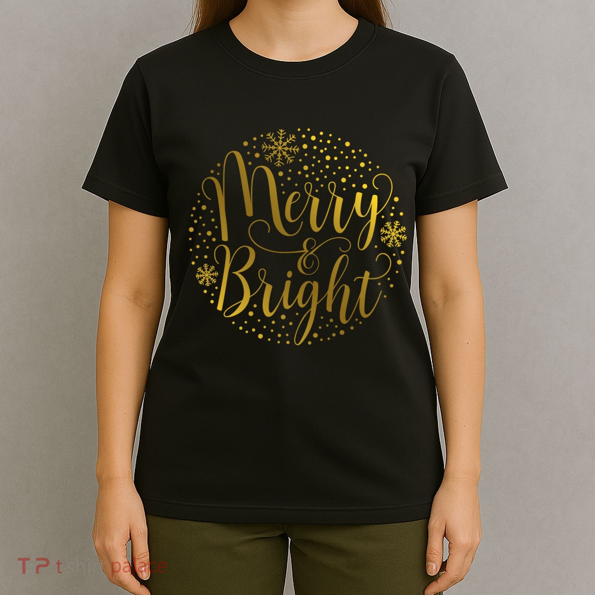 Merry & Bright Christmas Patterns T-Shirt