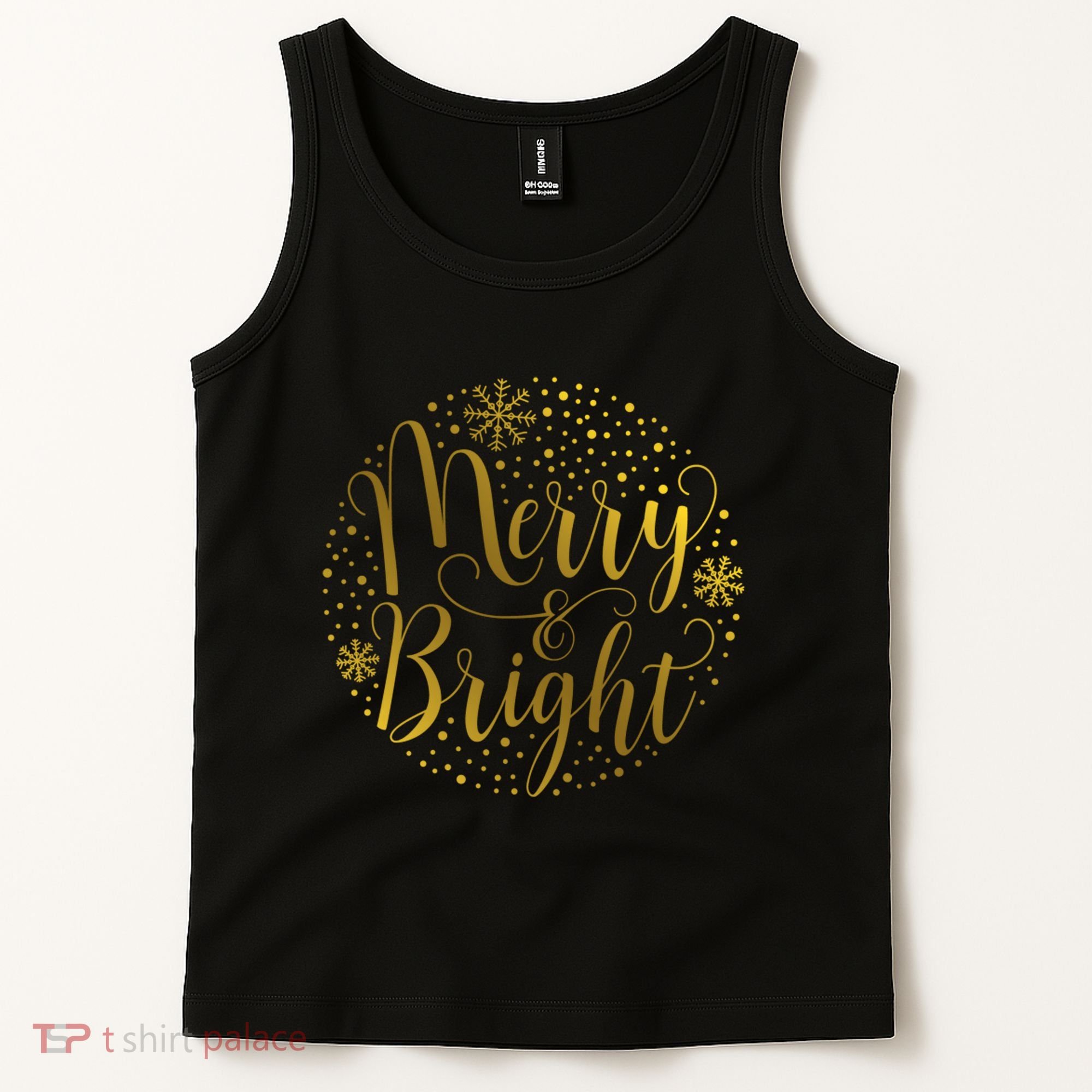 Merry & Bright Christmas Patterns Tank Top