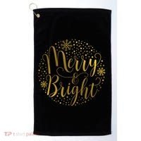 Merry & Bright Christmas Patterns Golf Towel thumb 0