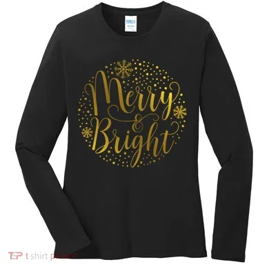 Merry & Bright Christmas Patterns Women's Long Sleeve Shirt
