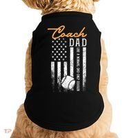 Mens Baseball Coach Dad Like A Normal Dad Only Cooler USA Flag Doggie Tank thumb 0