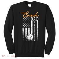 Mens Baseball Coach Dad Like A Normal Dad Only Cooler USA Flag Sweatshirt thumb 0