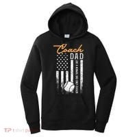 Mens Baseball Coach Dad Like A Normal Dad Only Cooler USA Flag Women's Hoodie thumb 0