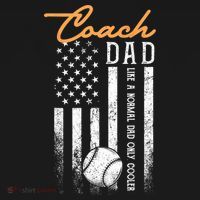 Mens Baseball Coach Dad Like A Normal Dad Only Cooler USA Flag Women's Tank Top thumb 5