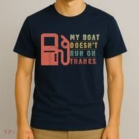My Boat Doesnt Run On Thanks Funny Boating Vintage T-Shirt thumb 3