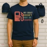My Boat Doesnt Run On Thanks Funny Boating Vintage T-Shirt thumb 6