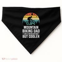 Mountain Biking Dad Like A Regular Dad But Cooler Gift USA-Made Doggie Bandana thumb 0