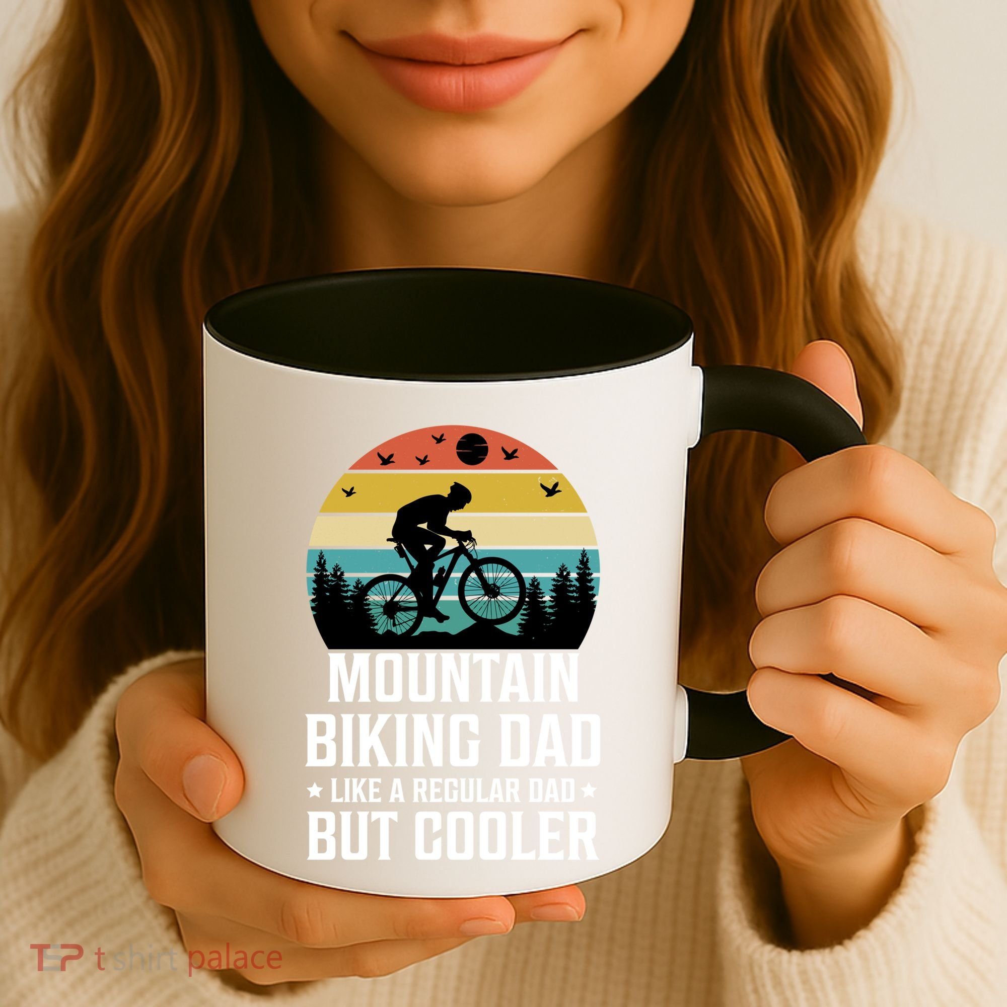 Mountain Biking Dad Like A Regular Dad But Cooler Gift Coffee Mug