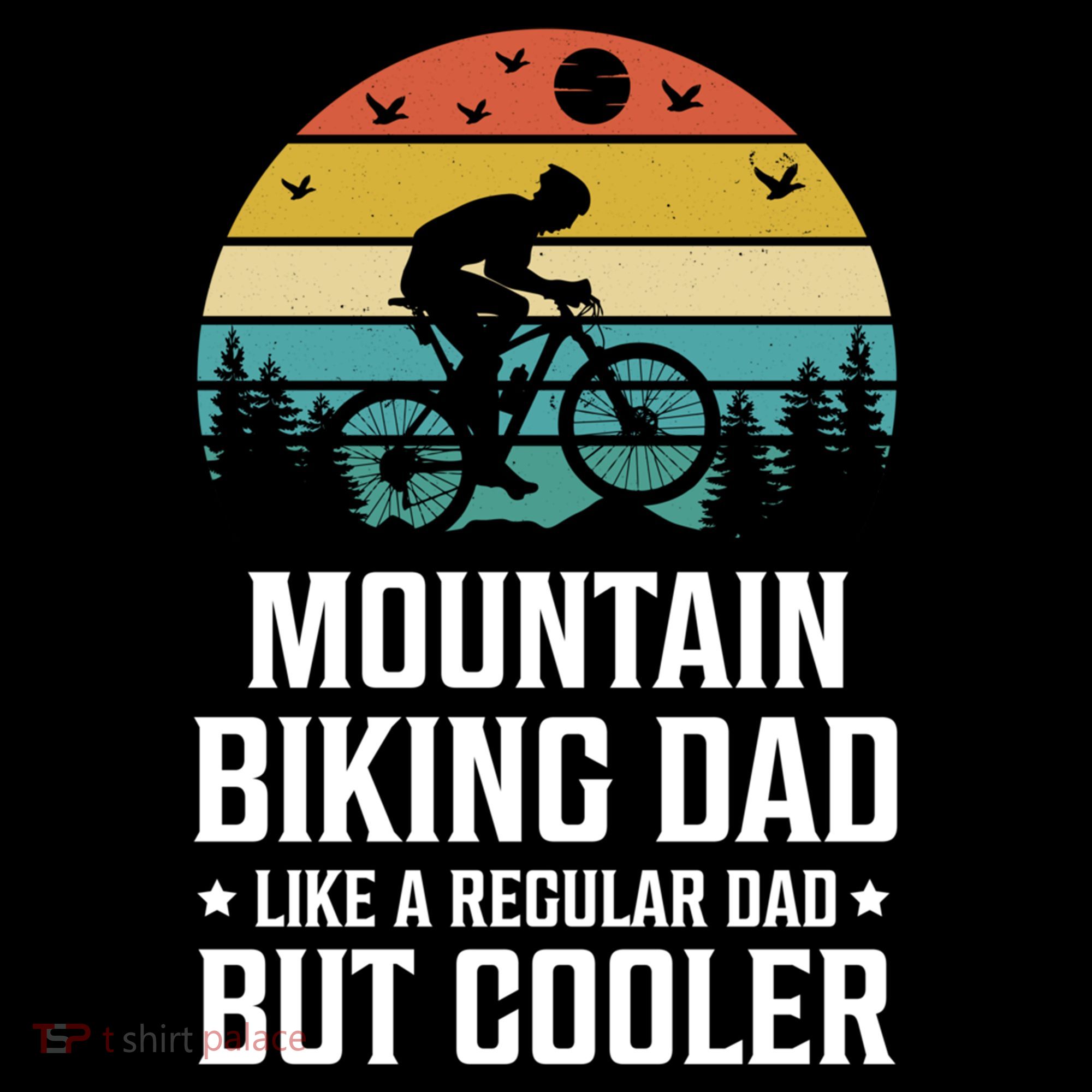 Mountain Biking Dad Like A Regular Dad But Cooler Gift Ornament