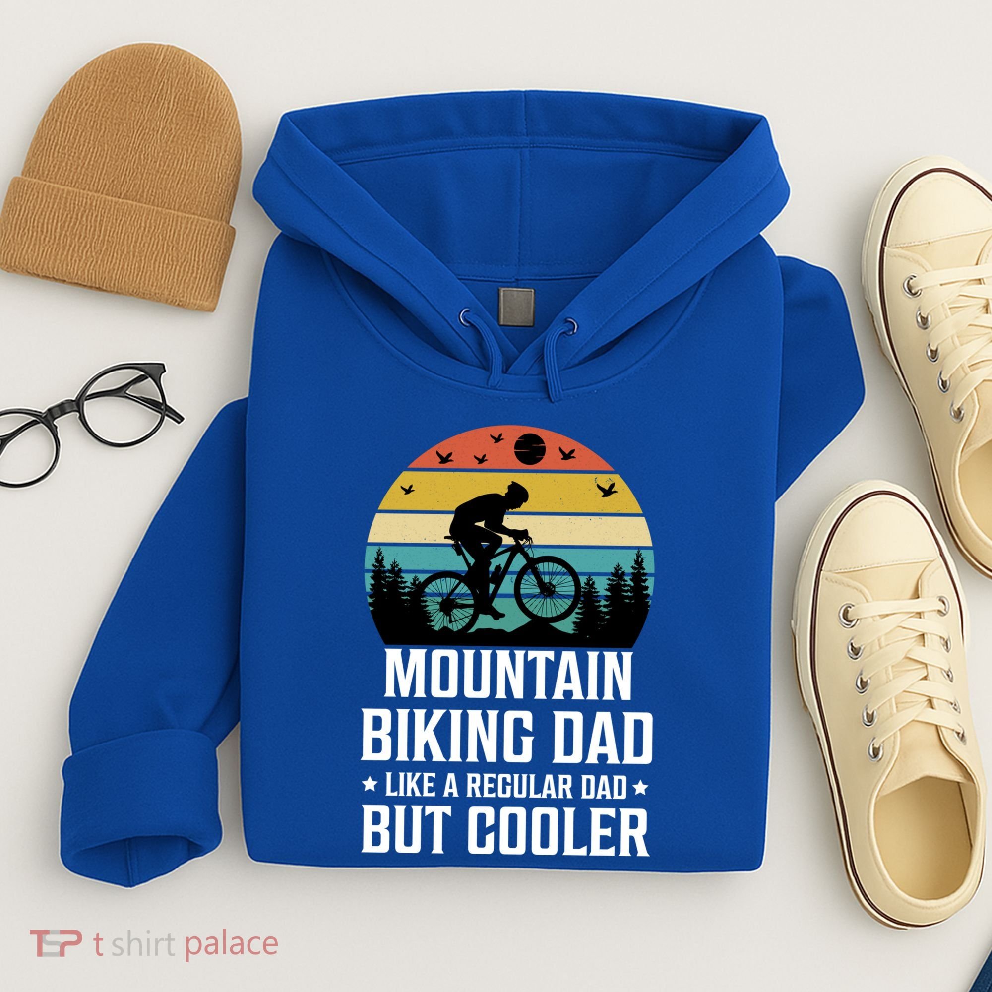 Mountain Biking Dad Like A Regular Dad But Cooler Gift Hoodie