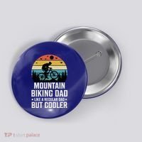 Mountain Biking Dad Like A Regular Dad But Cooler Gift Button thumb 0