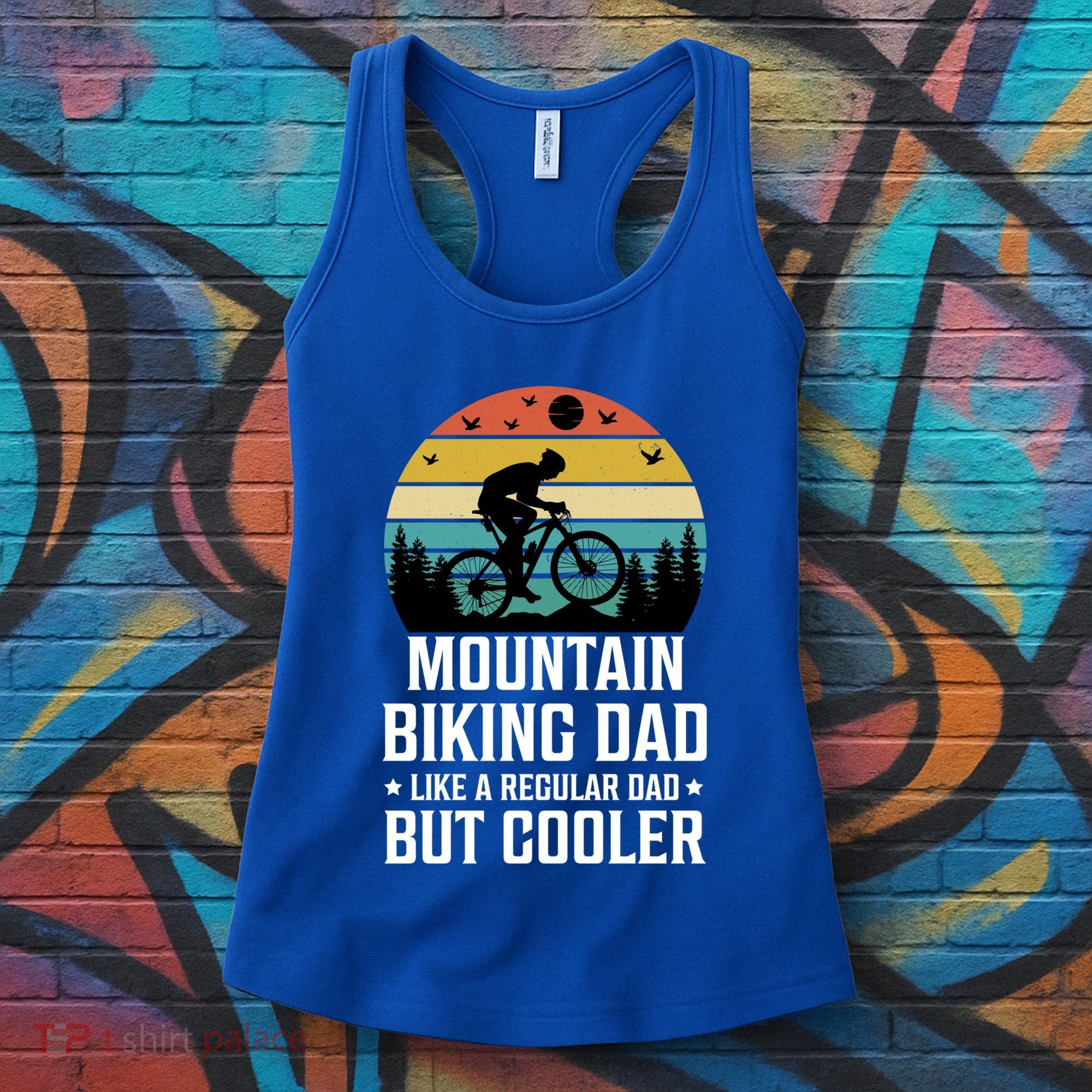 Mountain Biking Dad Like A Regular Dad But Cooler Gift Women's Tank Top