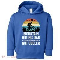 Mountain Biking Dad Like A Regular Dad But Cooler Gift Toddler Hoodie thumb 0