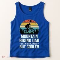 Mountain Biking Dad Like A Regular Dad But Cooler Gift Tank Top thumb 2