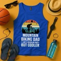 Mountain Biking Dad Like A Regular Dad But Cooler Gift Tank Top thumb 4