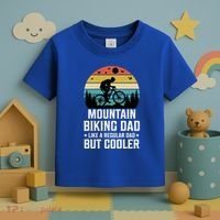 Mountain Biking Dad Like A Regular Dad But Cooler Gift Toddler T-Shirt thumb 3