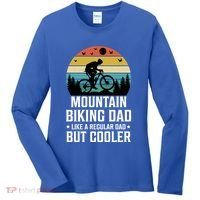 Mountain Biking Dad Like A Regular Dad But Cooler Gift Women's Long Sleeve Shirt thumb 0