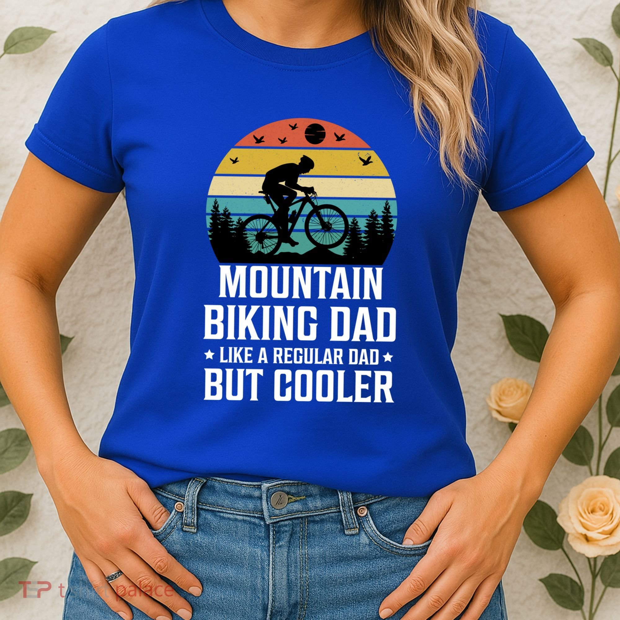 Mountain Biking Dad Like A Regular Dad But Cooler Gift Women's T-Shirt
