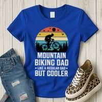 Mountain Biking Dad Like A Regular Dad But Cooler Gift Women's T-Shirt thumb 3