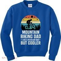 Mountain Biking Dad Like A Regular Dad But Cooler Gift Kids Sweatshirt thumb 0
