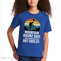 Mountain Biking Dad Like A Regular Dad But Cooler Gift Kids T-Shirt thumb 2