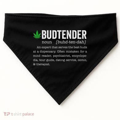 Marijuana Budtender Definition Funny 420 Cannabis USA-Made Doggie Bandana