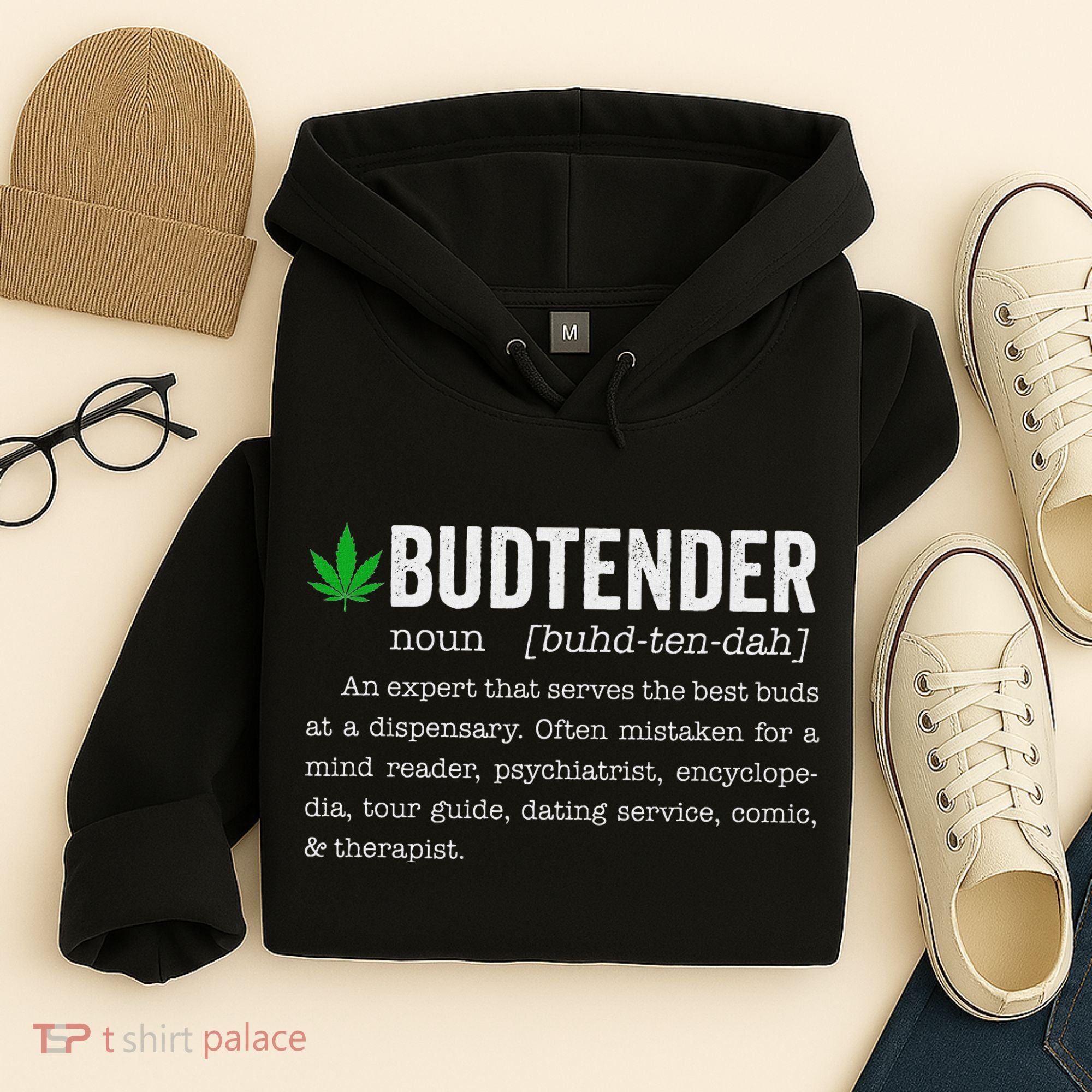 Marijuana Budtender Definition Funny 420 Cannabis Hoodie