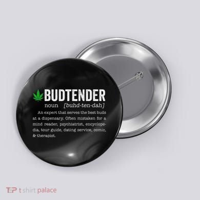 Marijuana Budtender Definition Funny 420 Cannabis Button