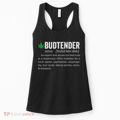 Marijuana Budtender Definition Funny 420 Cannabis Women's Tank Top