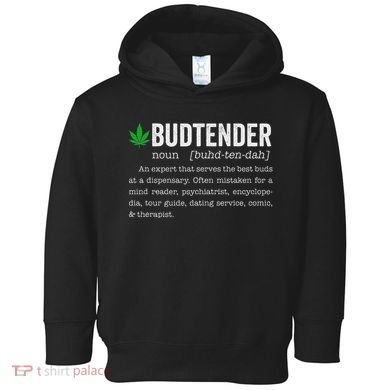 Marijuana Budtender Definition Funny 420 Cannabis Toddler Hoodie