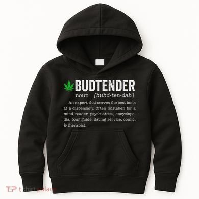 Marijuana Budtender Definition Funny 420 Cannabis Kids Hoodie