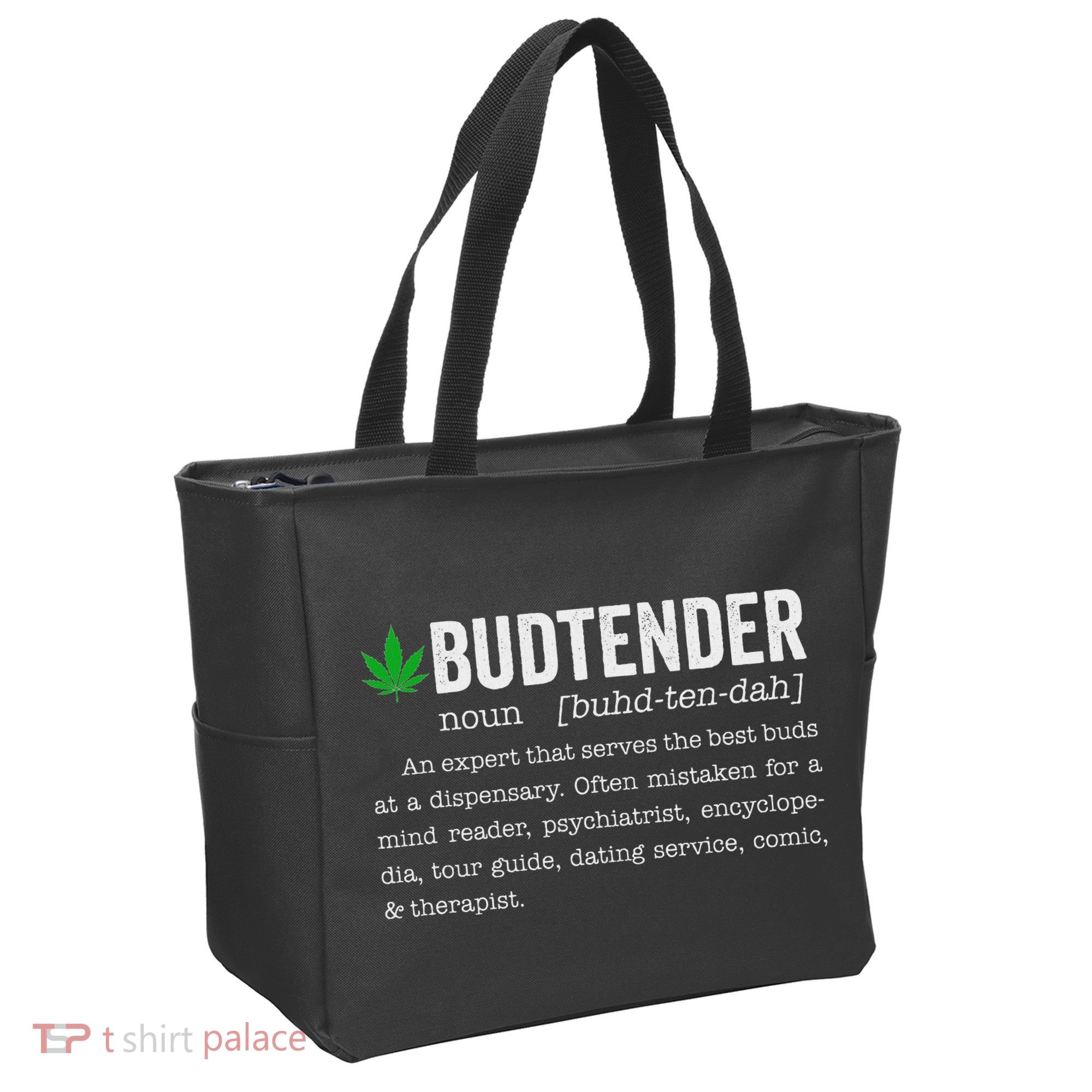 Marijuana Budtender Definition Funny 420 Cannabis Tote Bag