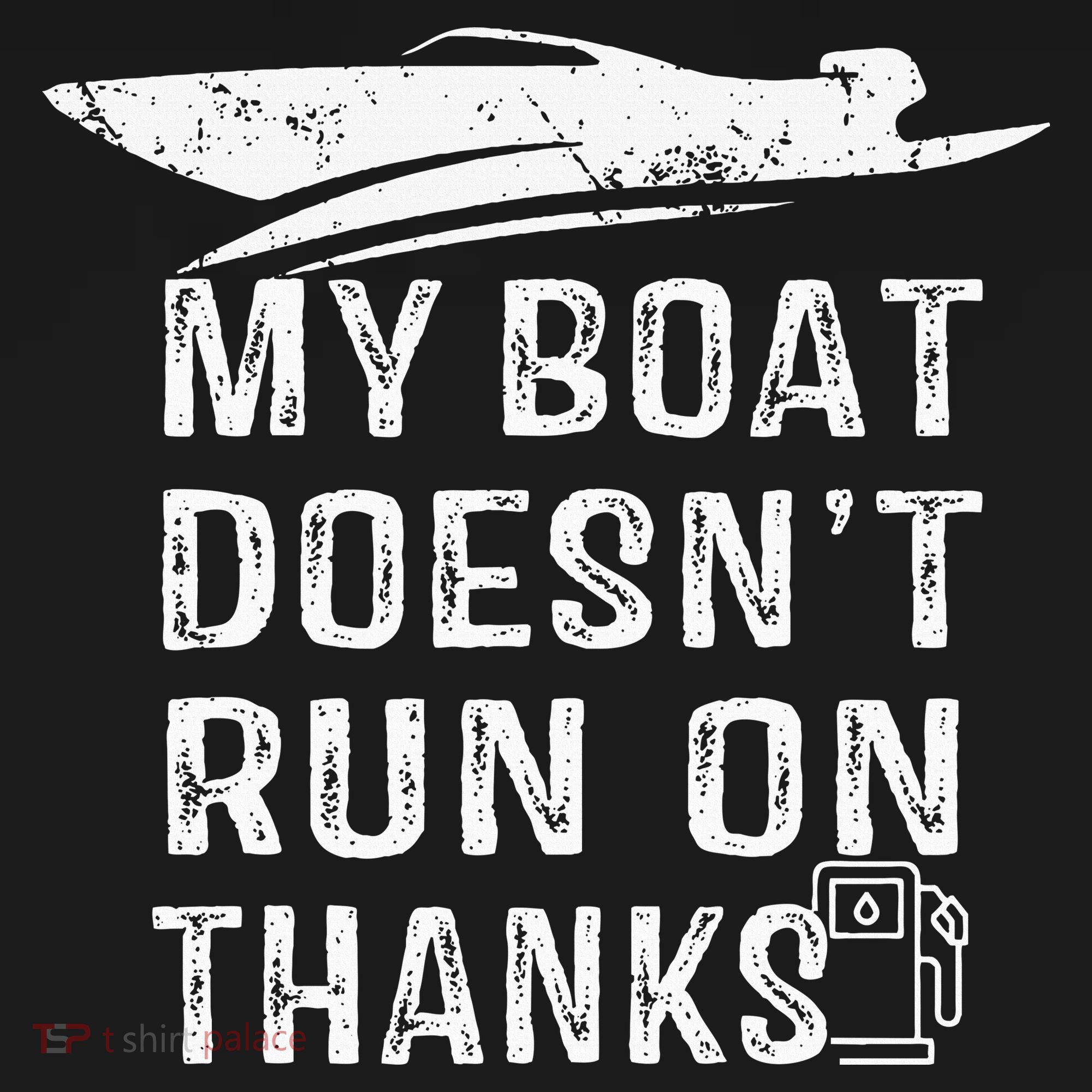 My Boat Doesn't Run On Thanks Boating Funny Boat Owners Mousepad