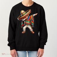 Mexican Boy Dabbing Poncho Cinco De Mayo T Women's Sweatshirt thumb 0