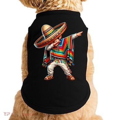 Mexican Boy Dabbing Poncho Cinco De Mayo T Doggie Tank