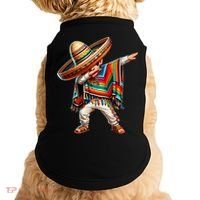 Mexican Boy Dabbing Poncho Cinco De Mayo T Doggie Tank thumb 0