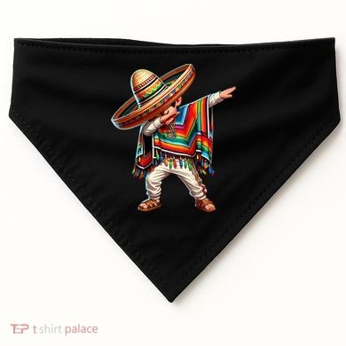 Mexican Boy Dabbing Poncho Cinco De Mayo T USA-Made Doggie Bandana