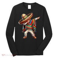 Mexican Boy Dabbing Poncho Cinco De Mayo T Long Sleeve Shirt thumb 0