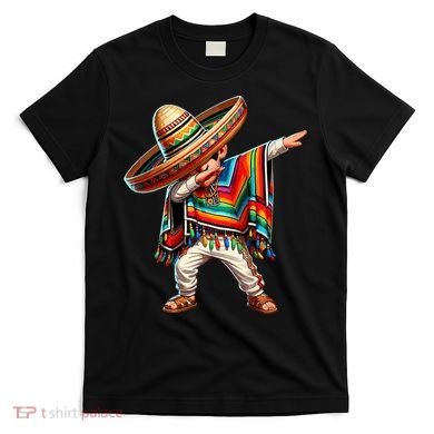 Mexican Boy Dabbing Poncho Cinco De Mayo T T-Shirt