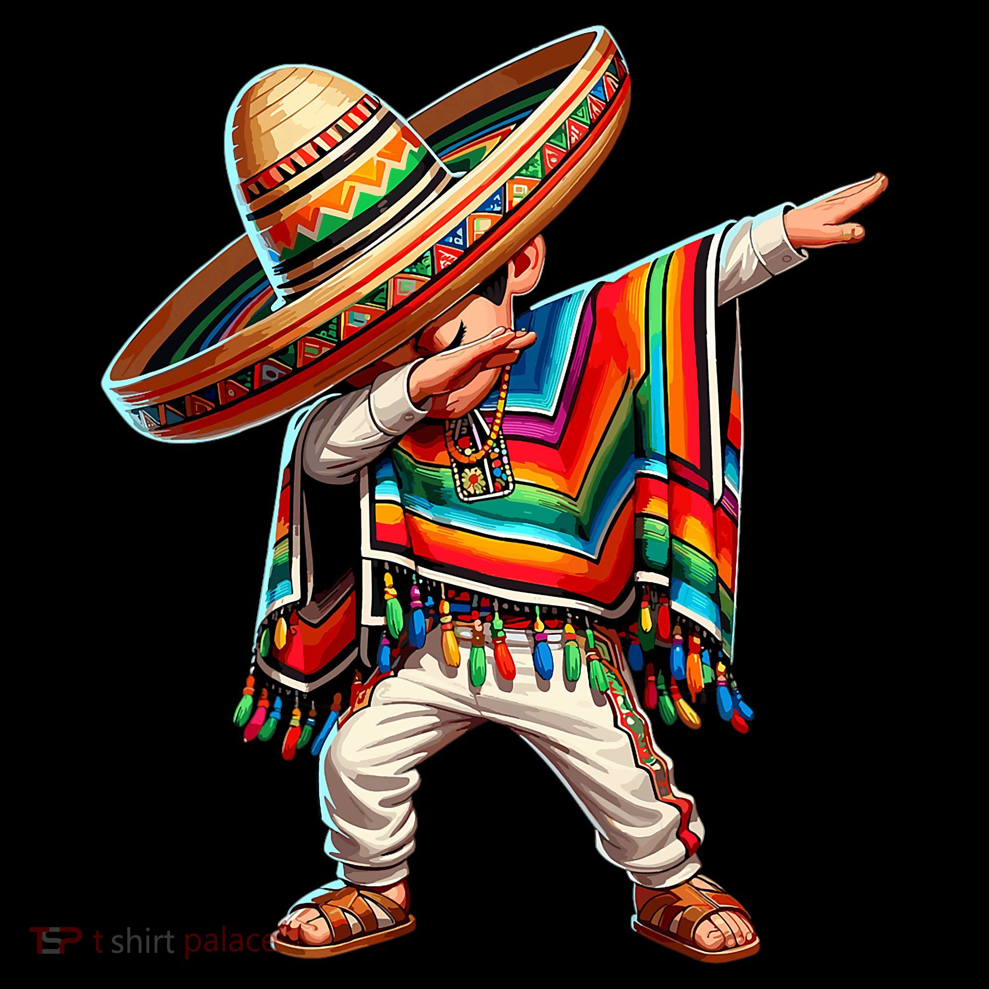 Mexican Boy Dabbing Poncho Cinco De Mayo T Women's Hoodie