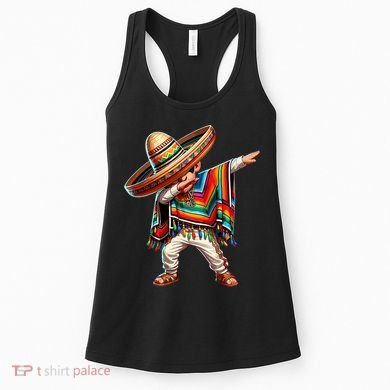Mexican Boy Dabbing Poncho Cinco De Mayo T Women's Tank Top