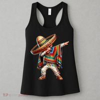 Mexican Boy Dabbing Poncho Cinco De Mayo T Women's Tank Top thumb 3