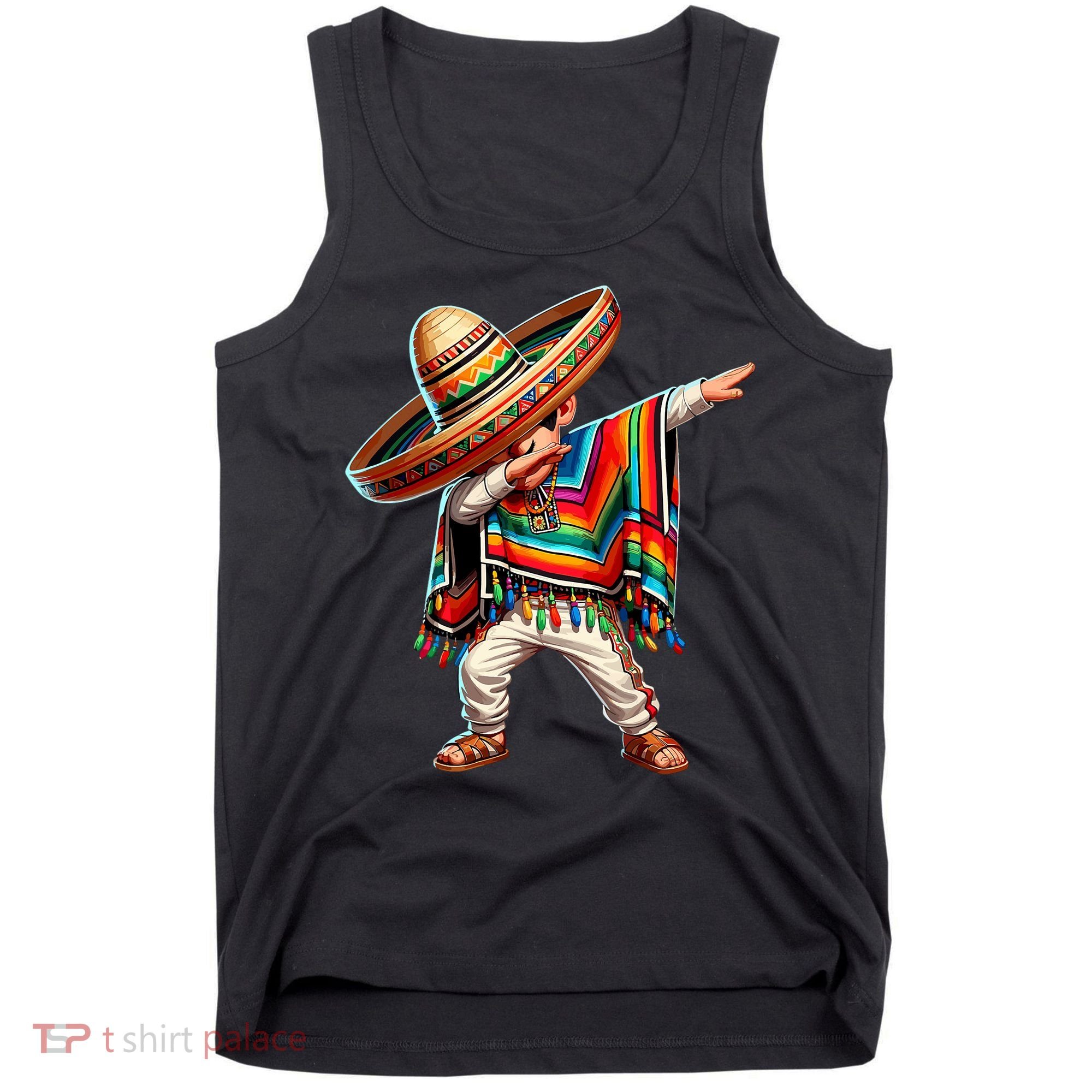 Mexican Boy Dabbing Poncho Cinco De Mayo T Tank Top