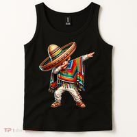 Mexican Boy Dabbing Poncho Cinco De Mayo T Tank Top thumb 2