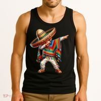 Mexican Boy Dabbing Poncho Cinco De Mayo T Tank Top thumb 3