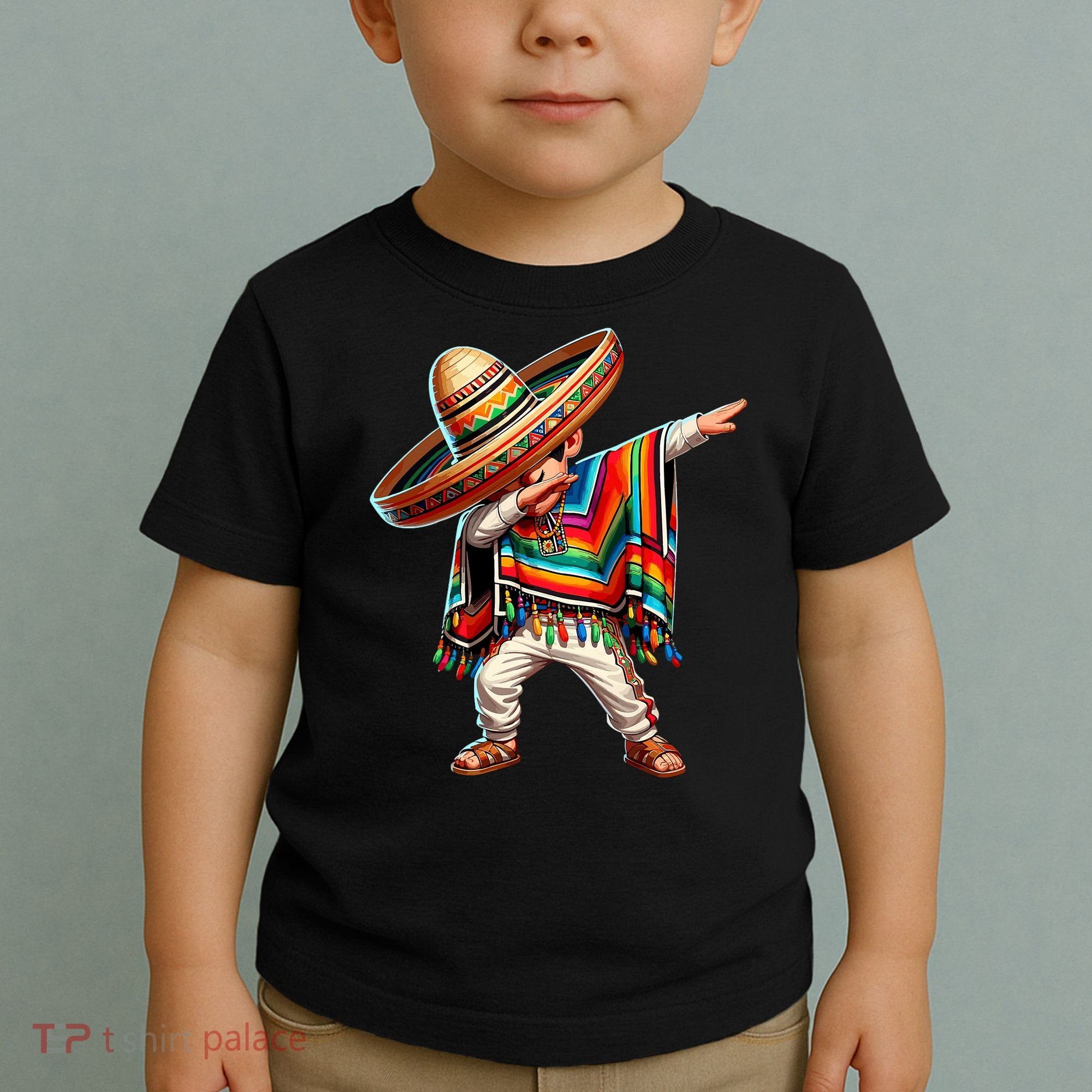 Mexican Boy Dabbing Poncho Cinco De Mayo T Toddler T-Shirt